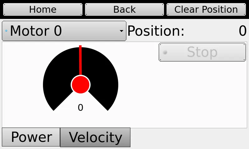 The motor widget on the Wombat