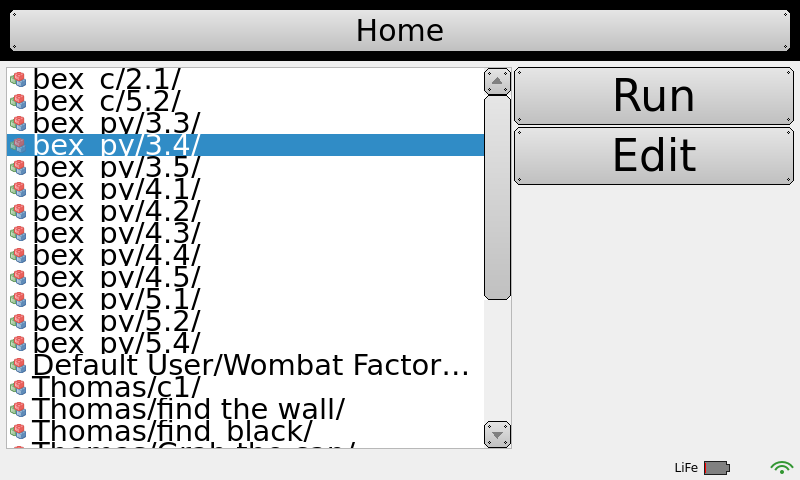 The Wombat's Pograms page with a program selected on the list on the left.