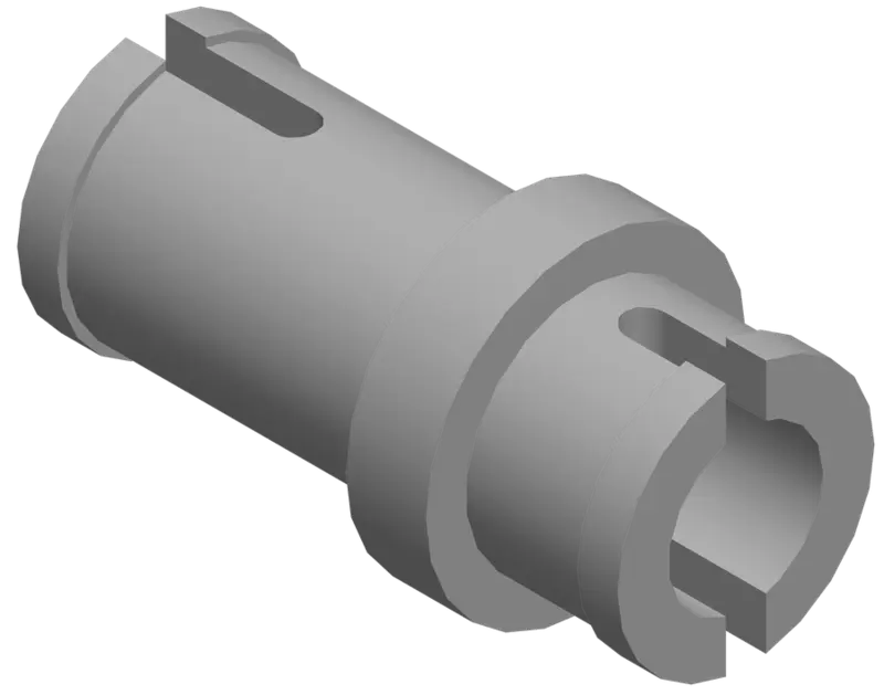 Short, three-quarter LEGO pin, 2 required