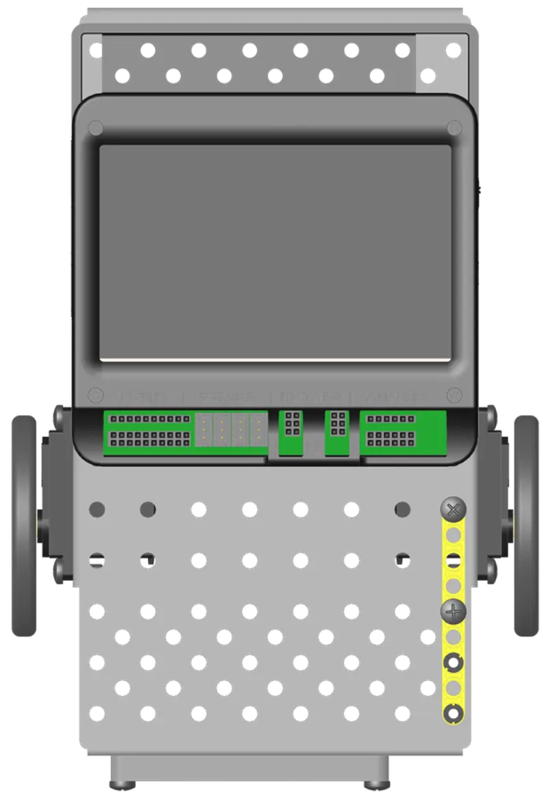 Wombat lined up over the chassis.