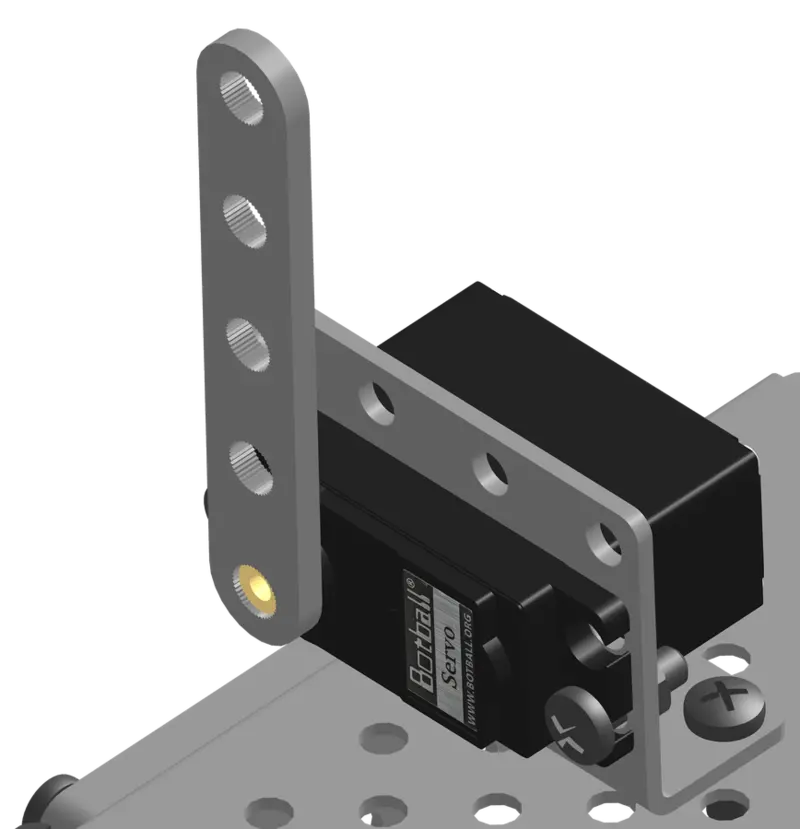 Servo horn placed on the arm servo.