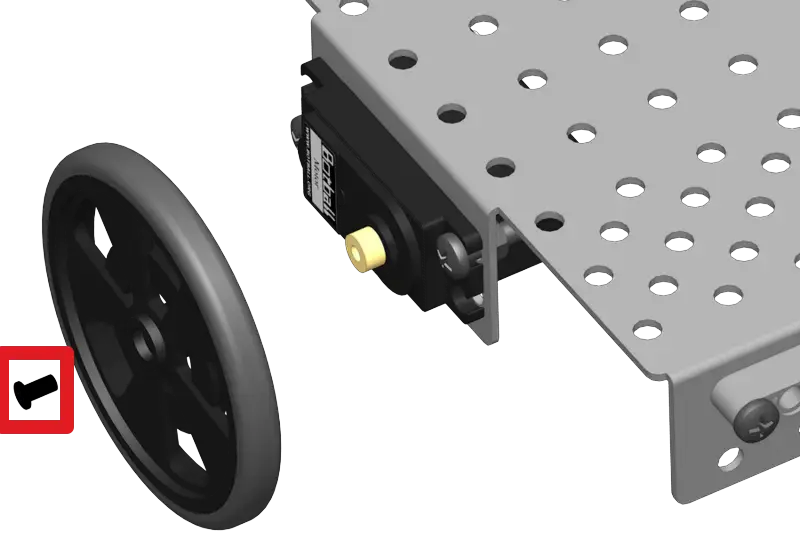Small black motor bolt