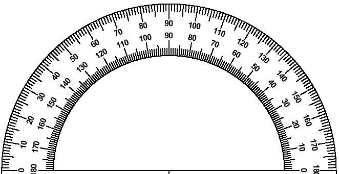 A servo's travel is a protractor --- 180° as positions 0 to 2047.