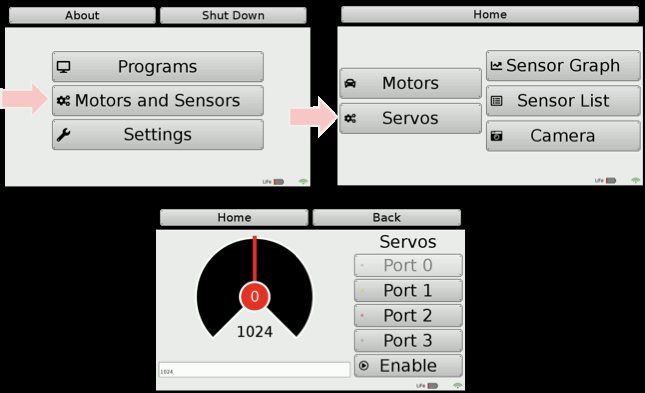 Find the positions for up, down, horizontal, open and close.